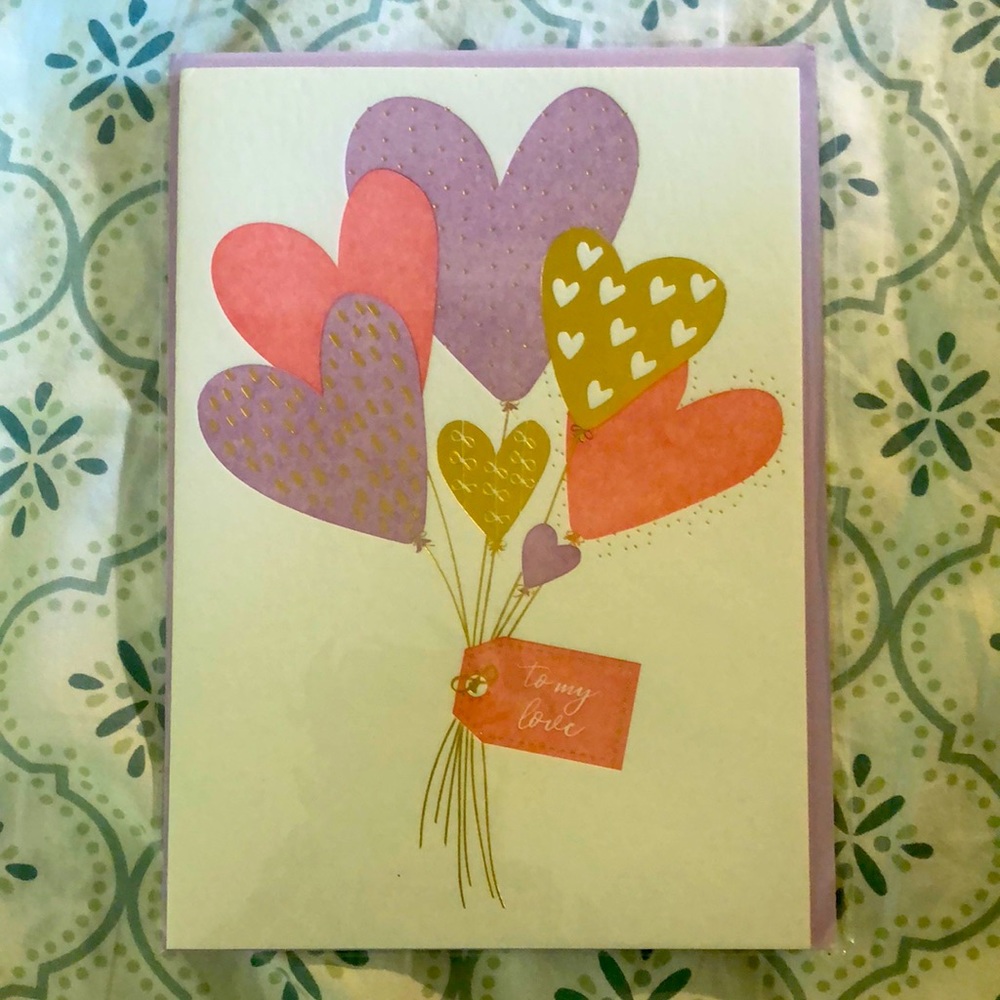 “To my love” Papyrus Valentines day card letterpress
